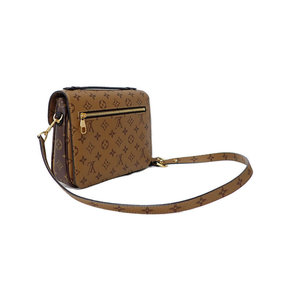 Louis Vuitton Bag Brown Monogram Pochette Metis Leather Reverse